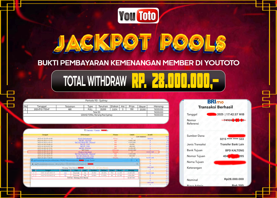 YOUTOTO JACKPOT TOGEL PASARAN SYDNEY Rp.19.000.000,- LUNAS